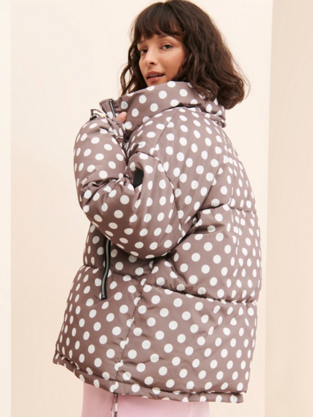 Noize XL Faika polka dot puffer coat jacket - Picture 4 of 9